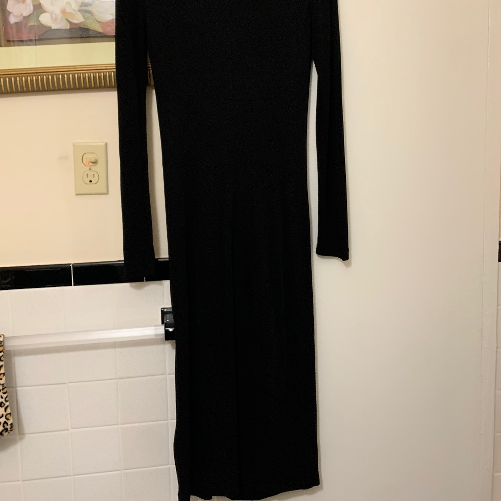NWT REISS BLACK FREYA TWIST FRONT MIDI BODYCON DRESS - SIZE 8 - Picture 13 of 16